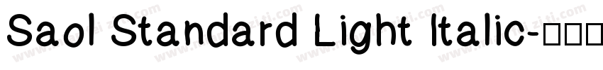 Saol Standard Light Italic字体转换